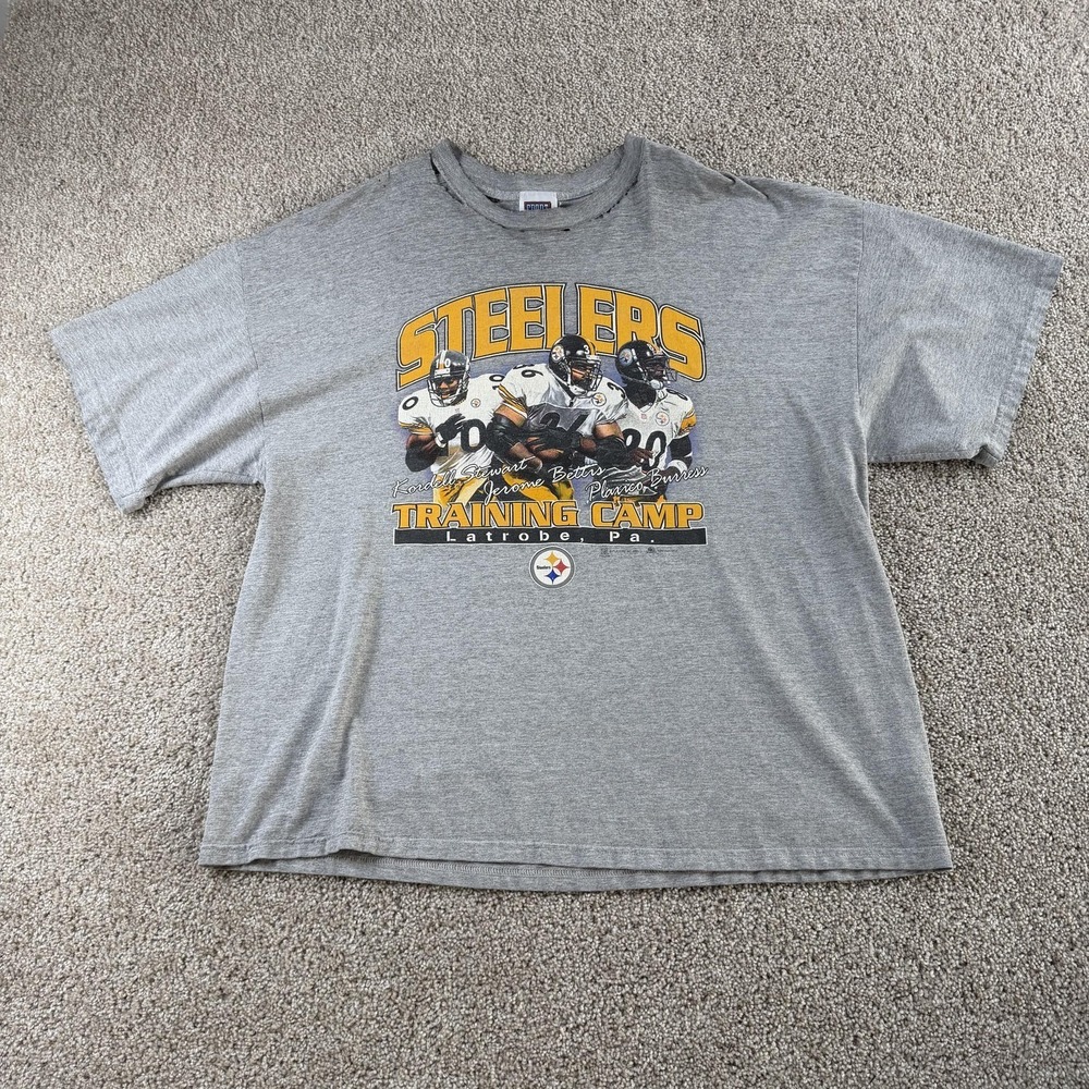 Vintage 90s Pittsburgh Steelers Shirt Mens 3XL Gray Sport Attack Training Camp
